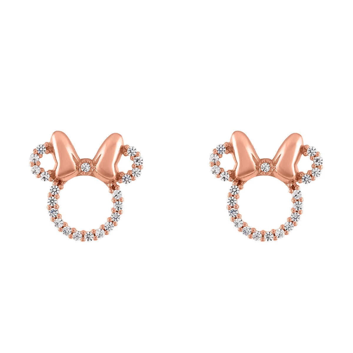 Disney Rebecca Hook Earrings - Minnie Mouse Rose Gold Icon