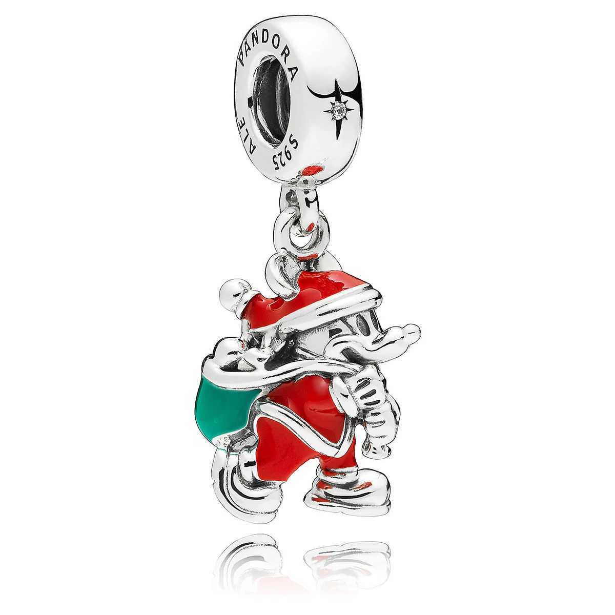 Disney Pandora Charm - Santa Mickey Mouse Dangle