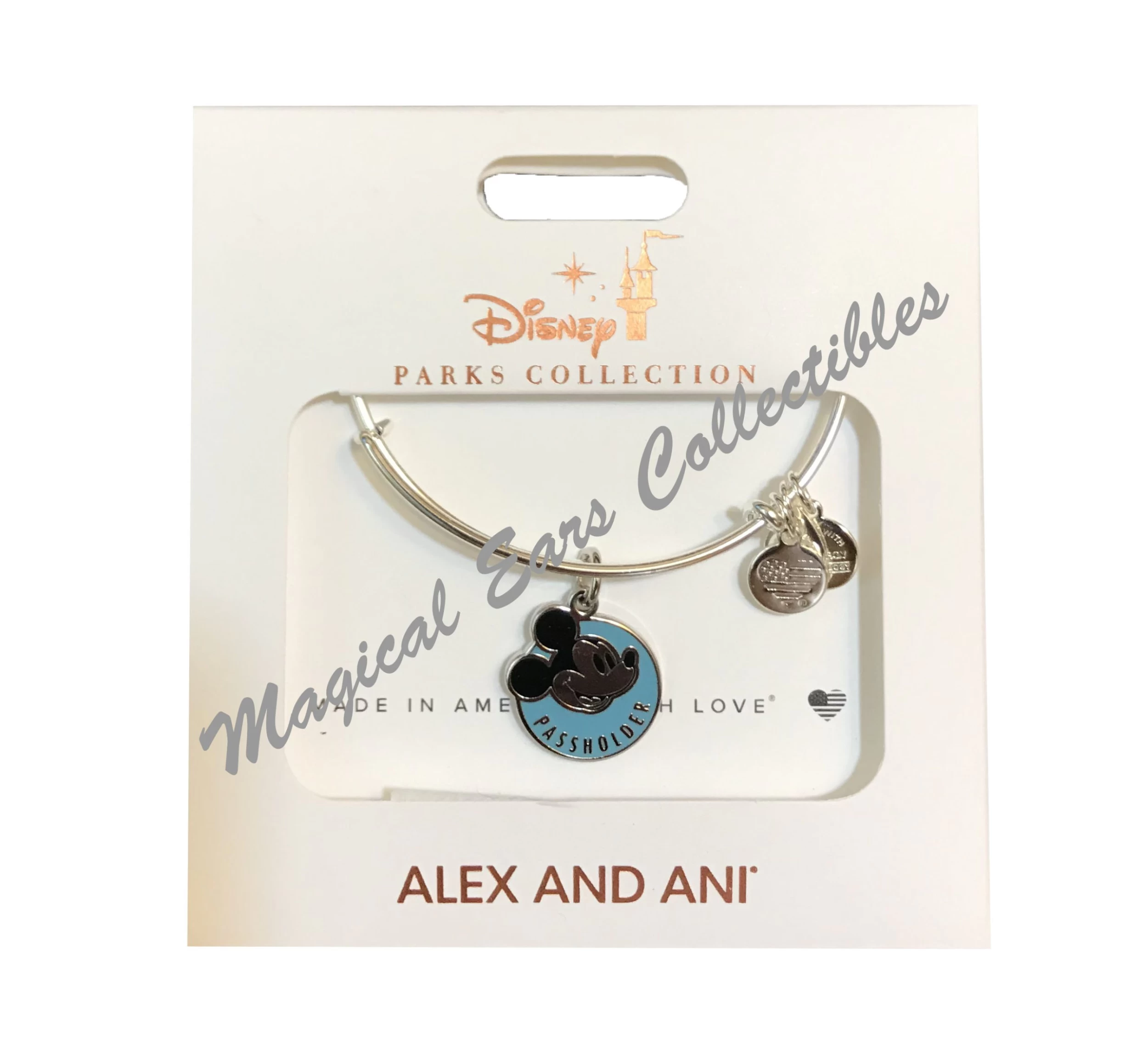 Disney Alex & Ani Bracelet - Mickey Mouse - Passholder - Silver