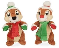 Disney Plush - Santa Chip And Dale Plush Set