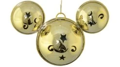 Disney Mickey Ears Icon Ornament - Mickey Mouse Metal Bell - Gold