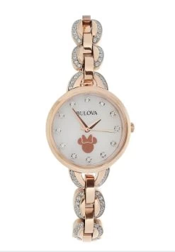 Disney Wrist Watch For Women - Bulova - Minnie Icon Rhinestone