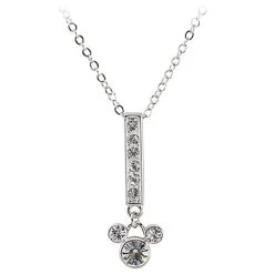 Disney Arribas Necklace - Swarovski Crystal Bar Mickey Mouse