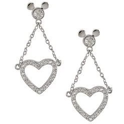 Disney Arribas Earrings - Mickey Mouse Dangling Heart