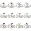 Disney Birthstone Ring - Star And Mickey Mouse - Silver