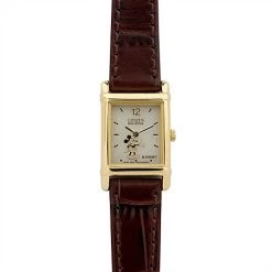 Disney Wrist Watch - Citizen Eco-Drive - Brown Leather Mickey Mouse For Women