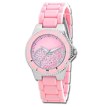 Disney Wrist Watch - Pavé Crystal Pink Mickey Mouse