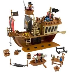 Disney Figurine Set - Pirates Of The Caribbean Pirate Ship Play Set