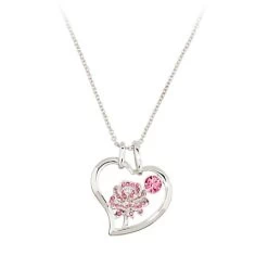 Disney Arribas Necklace - Belle Crystal Rose