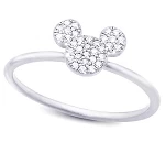 Disney Crislu Ring - Mickey Mouse Icon - Platinum And Rose Gold