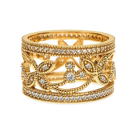 Disney Rebecca Hook Ring - Mickey Mouse Floral - Gold