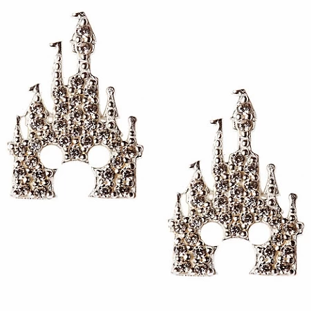 Disney Rebecca Hook Earrings - Mickey Mouse Castle - Silver