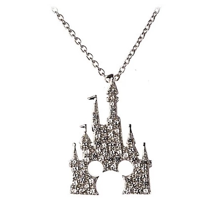 Disney Rebecca Hook Necklace - Mickey Mouse Castle - Silver