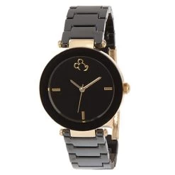 Disney Wrist Watch For Women - Mickey Mouse Icon Ceramic - Black