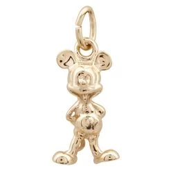 Disney Dangle Charm - Mickey Mouse Gold Charm - 14K