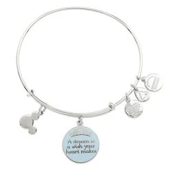 Disney Alex And Ani Charm Bracelet - A Dream Is A Wish - Silver