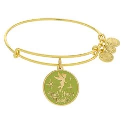 Disney Alex & Ani Bracelet - Tinker Bell - Happy Thoughts - Gold