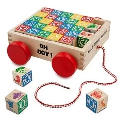 Disney Play Set - Mickey Mouse Wood Blocks And Cart Set