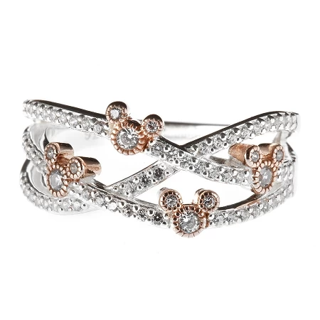 Disney Rebecca Hook Ring - Mickey Mouse Crisscross