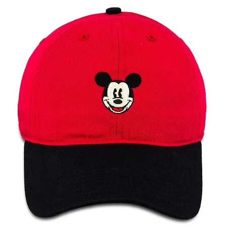 Disney Hat - Baseball Cap - Mickey Mouse Two-Tone - Red & Black