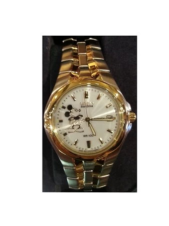 Disney Wrist Watch - Citizen Mickey Mouse For Men - Silver & Gold