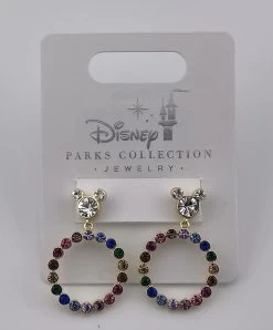 Disney Dangle Earrings - Mickey Mouse Rainbow Hoops