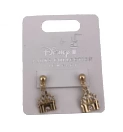 Disney Dangle Earrings - Cinderella Castle - Gold