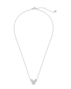 Disney Crislu Necklace For Kids - Mickey Mouse Icon - 2 Color Choices