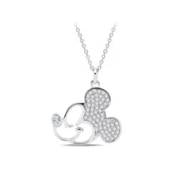 Disney Crislu Necklace - Mickey Mouse Profile