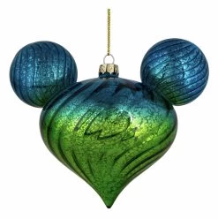 Disney Mickey Ears Icon Ornament - Mickey Mouse Ombre - Blue & Green