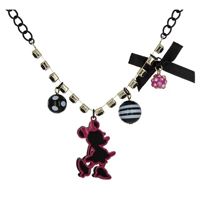 Disney Necklace - Dots And Dashes - Minnie Mouse Charms