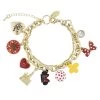 Disney Charm Bracelet - Dots And Dashes - Minnie Mouse Icon Charms