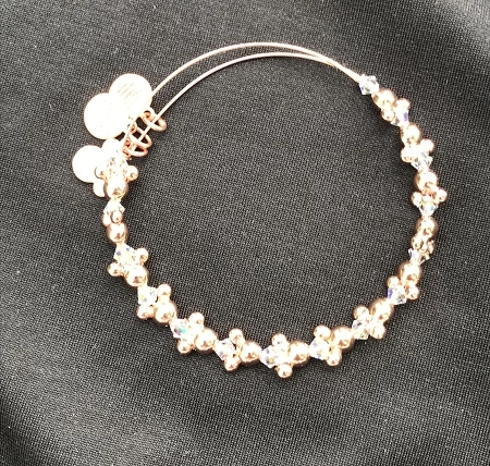 Disney Alex & Ani Bracelet - Mickey & Minnie Icons Bangle - Rose Gold