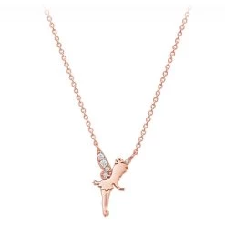 Disney Crislu Necklace -Tinker Bell - Rose Gold
