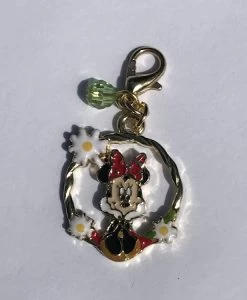Disney Dangle Charm - Charmed In The Park - Minnie With Flowers