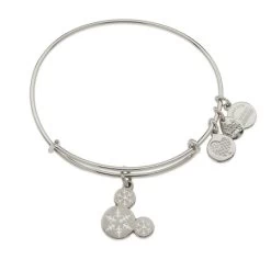 Disney Alex And Ani Bracelet - Mickey Snowflake Icon - Silver