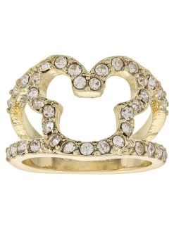 Disney Ring - Rhinestone Mickey Icon Crown - Gold