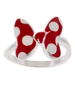 Disney Ring - Minnie Mouse Dot Bow - Silver