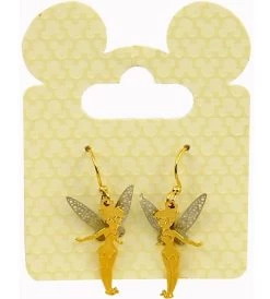 Disney Drop Earrings - Tinker Bell - Gold