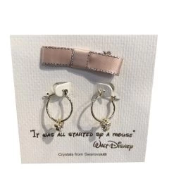 Disney Earrings - Mickey Mouse Small Hoop With Gift Bag - Rose Gold