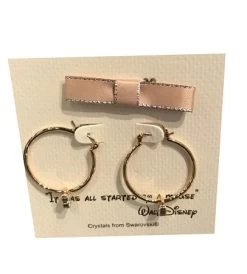 Disney Earrings - Mickey Mouse Hoop With Gift Bag - Gold