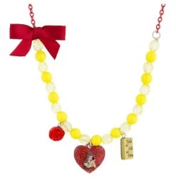 Disney Princess Necklace - Belle Heart Beaded