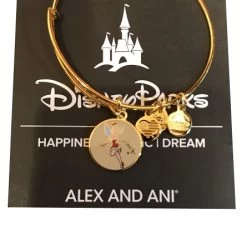 Disney Alex And Ani Bracelet - Santa Tinker Bell - Gold