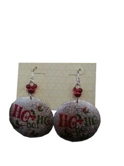 Disney Dangle Earrings - Christmas - Ho Ho Ho! Mickey Icon Disc