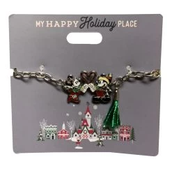 Disney Holiday Bracelet - Mickey And Minnie Mouse With Heart