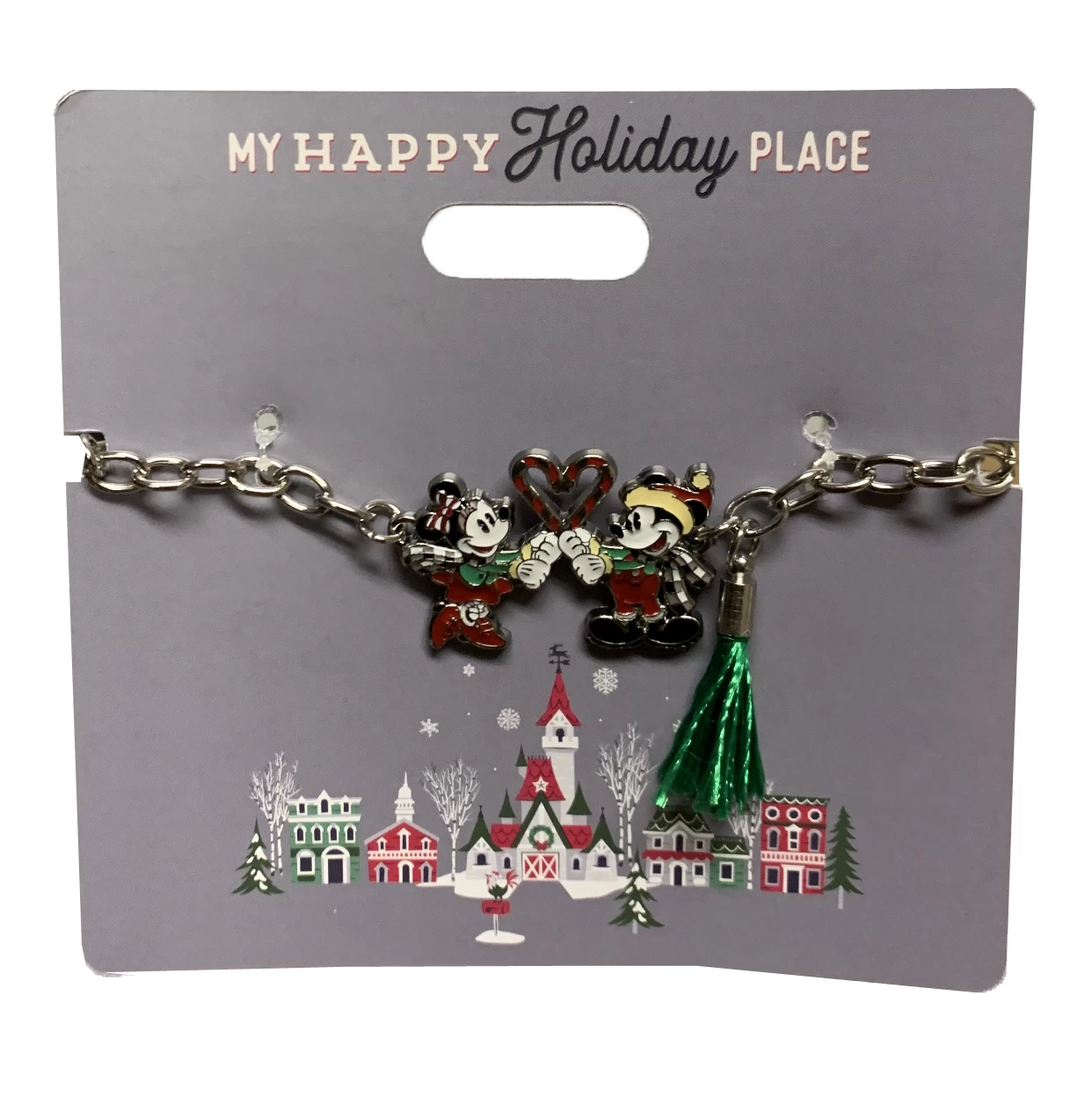 Disney Holiday Bracelet - Mickey And Minnie Mouse With Heart