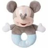 Disney Plush Rattle For Baby - Mickey Mouse - Blue