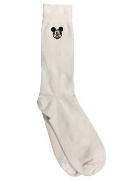 Disney Socks For Adults - Mickey Mouse Face Icon - White