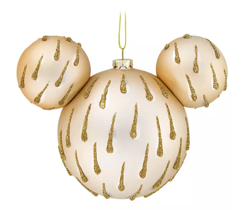 Disney Mickey Ears Icon Ornament - Mickey Mouse Icon - Gold Drops
