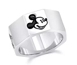 Disney Crislu Ring For Men - Mickey Mouse - Octagonal